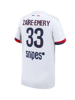 Billige Paris Saint-Germain Warren Zaire-Emery #33 Bortedrakt 2025-26 Kortermet